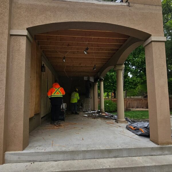 semi attached pergola demo oakville
